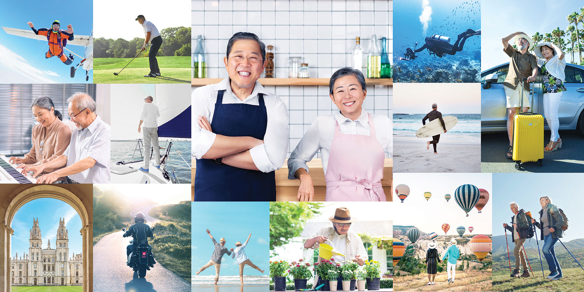 Happy retirement collage