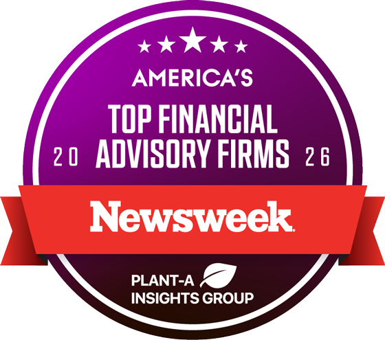 Award badge from Newsweek for America's Top Financial Adisory Firms 2026.