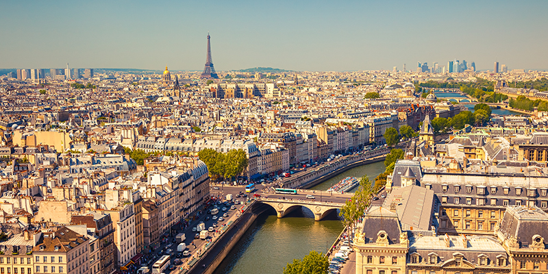 Aerial view of Paris, France