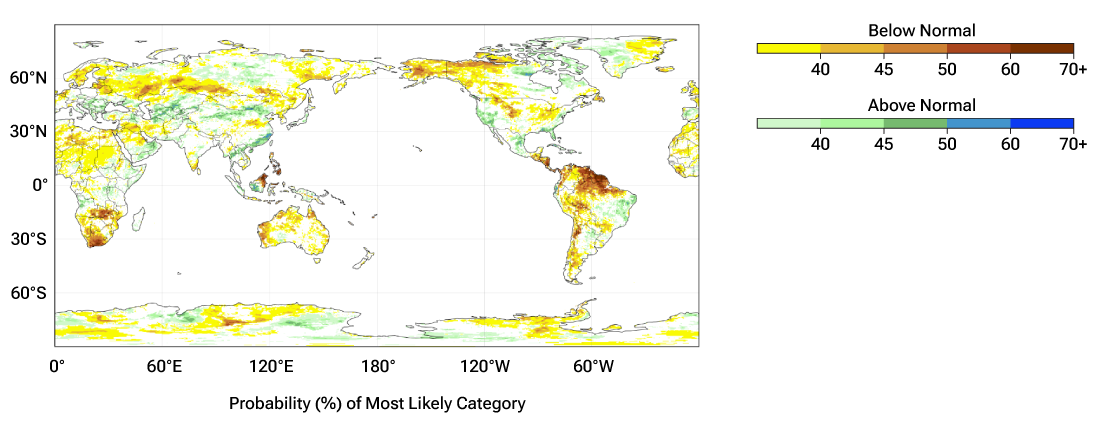 World map shows historically likely precipitation patterns during December–February El Niño conditions.