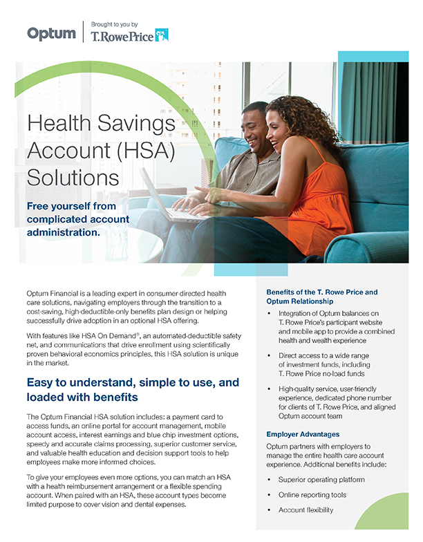 Health Saving Account brochure preview image