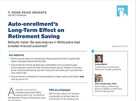 Auto-Enrollment’s Long-Term Effect On Retirement Saving marquees image