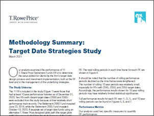 Methodology Summary: Target Date Strategies Study