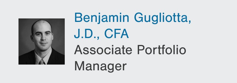 Headshot of Benjamin Gugliotta, J.D., CFA, associate portfolio manager