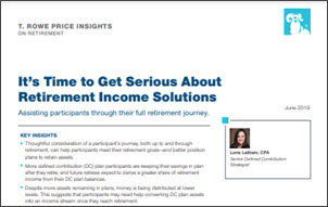 It's Time to Get Serious About Retirement Income Solutions