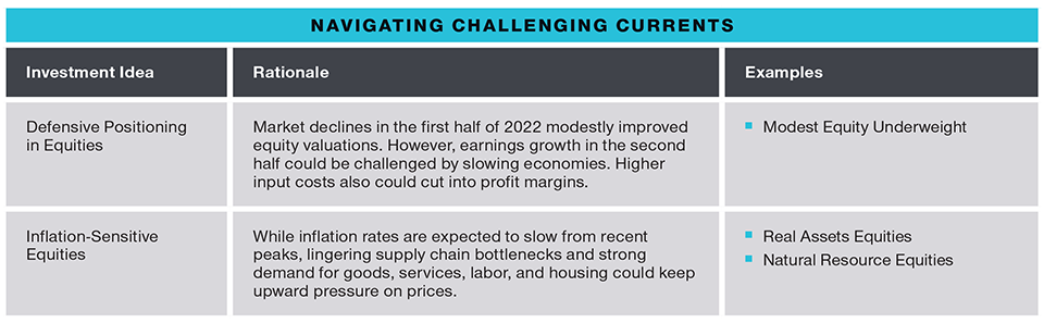 Two Investment Ideas: Defensive Positioning in Equities & Inflation-Sensitive Equities
