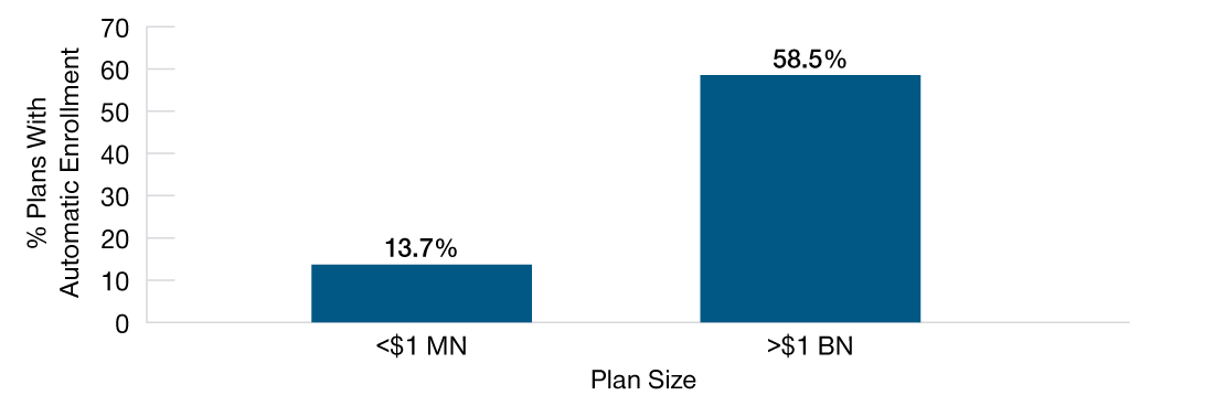 Automatic Enrollment and Plan Size