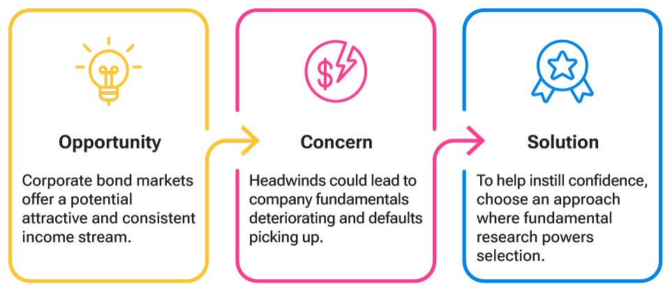 Looks at the opportunity in credit markets, what concerns investors, and a possible solution to help instill confidence.