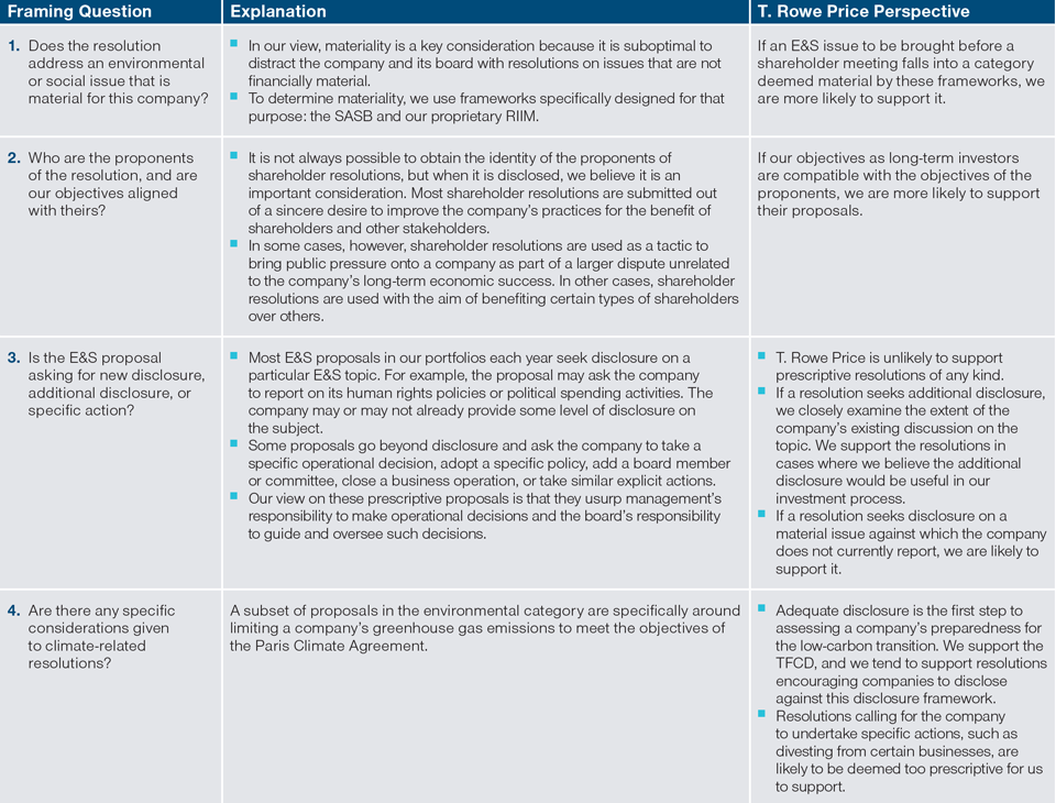 Voting Decision Elements